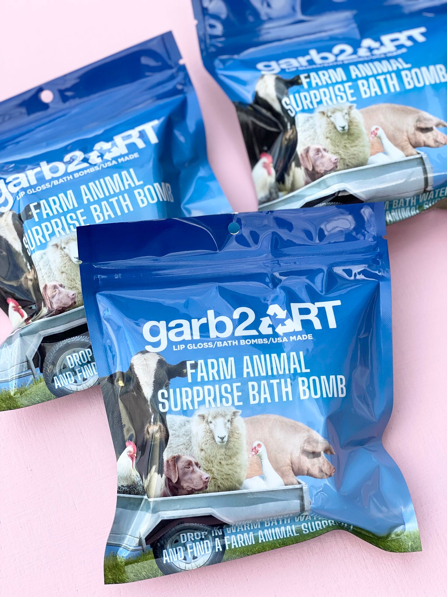 farm animal surprise bath bomb