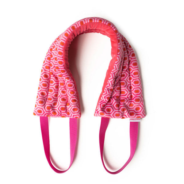 hot stuff heated neck wrap - pink geo