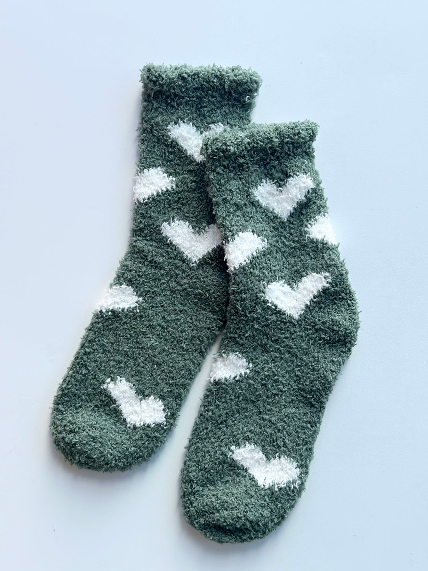 fuzzy heart socks