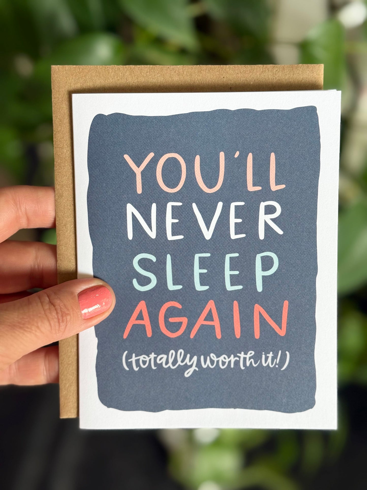 you'll never sleep again card