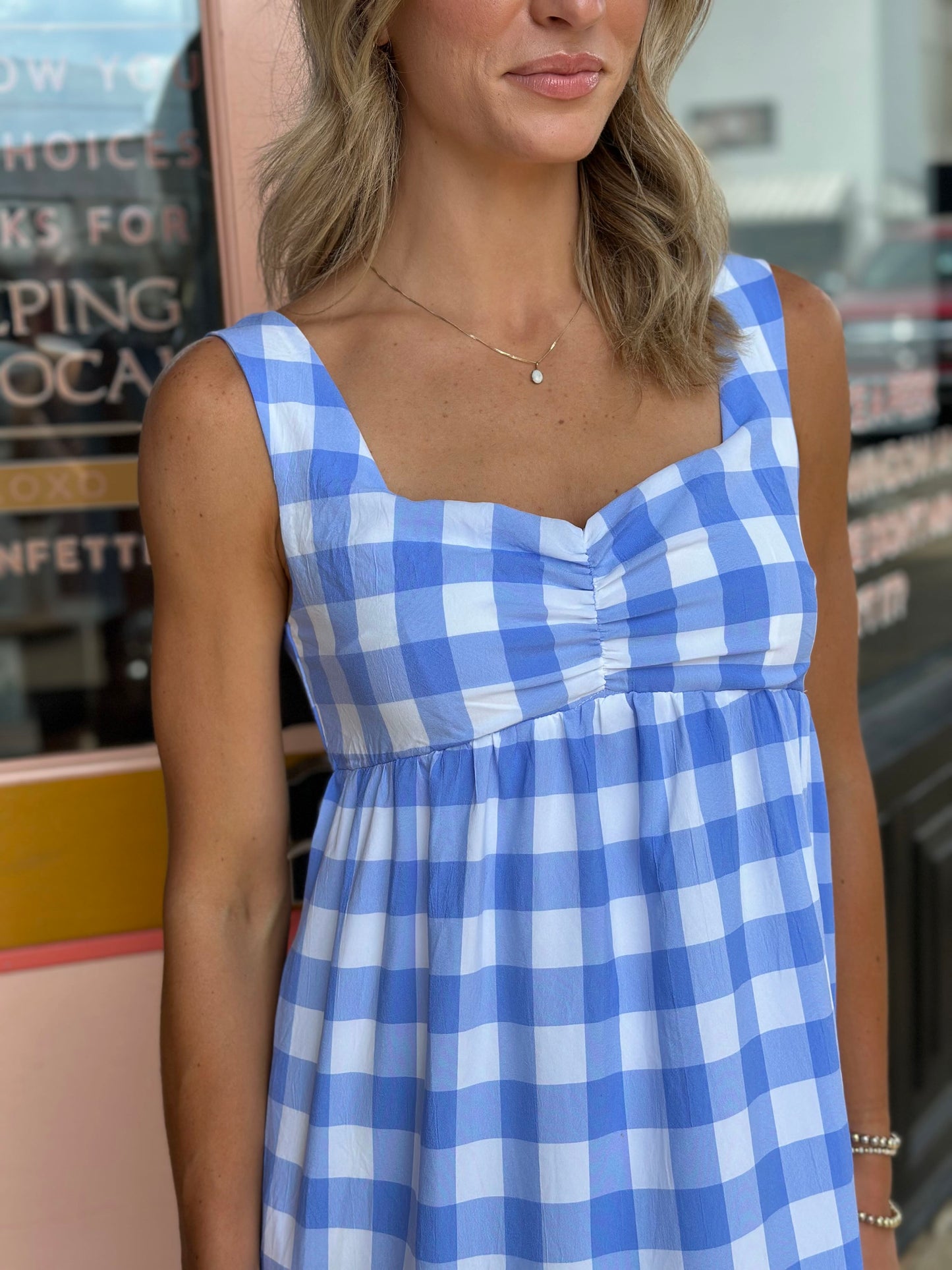 the gilly gingham midi