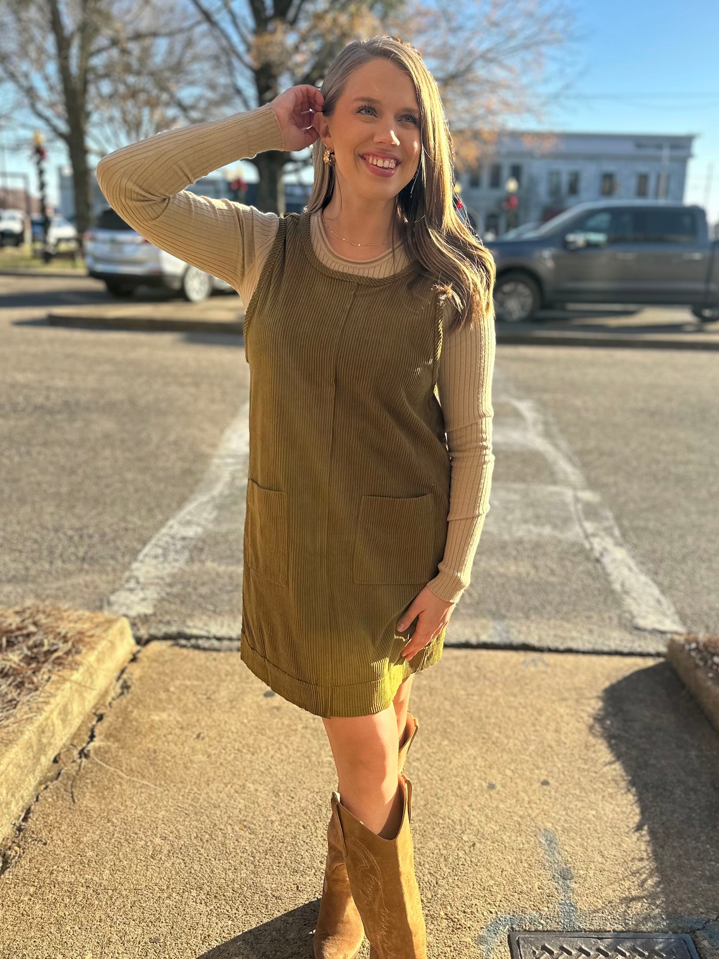 the courtney cord dress