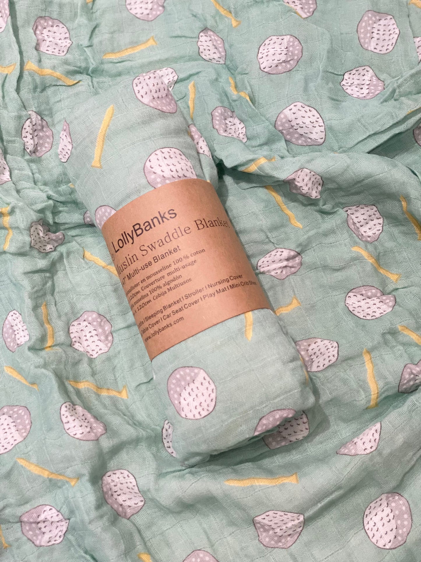 hole in one golf baby swaddle blanket