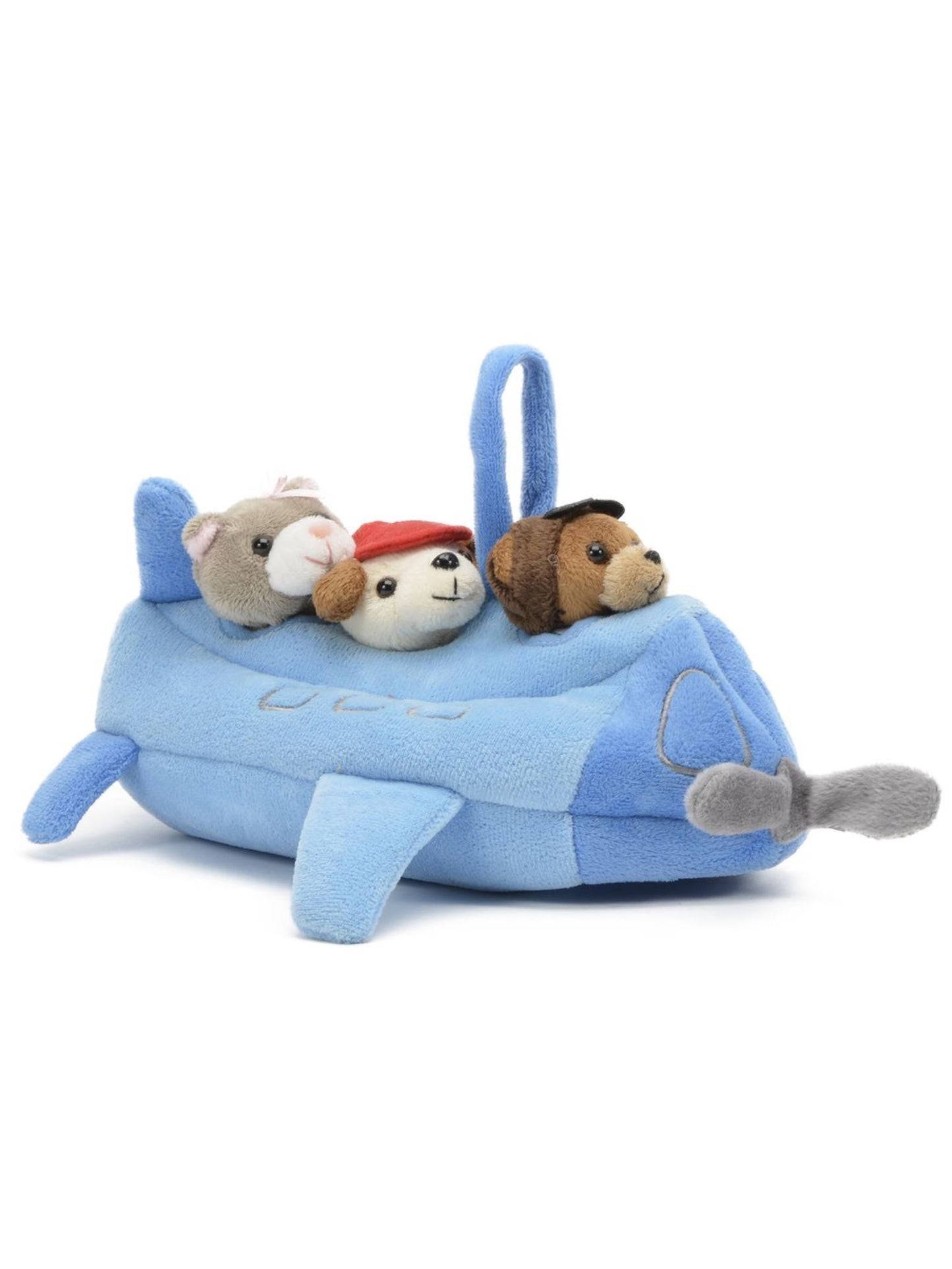 airplane with animals - finger puppet