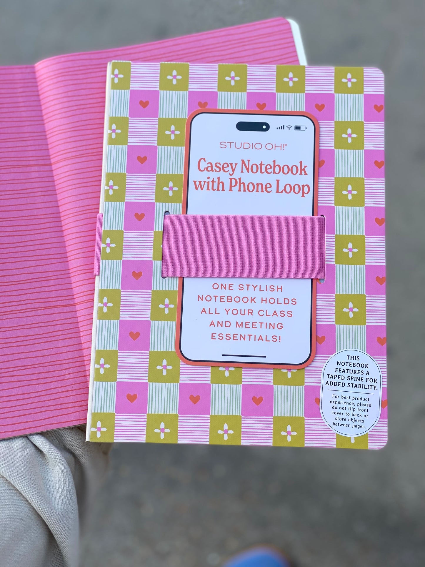 Patchwork hearts Casey notebook
