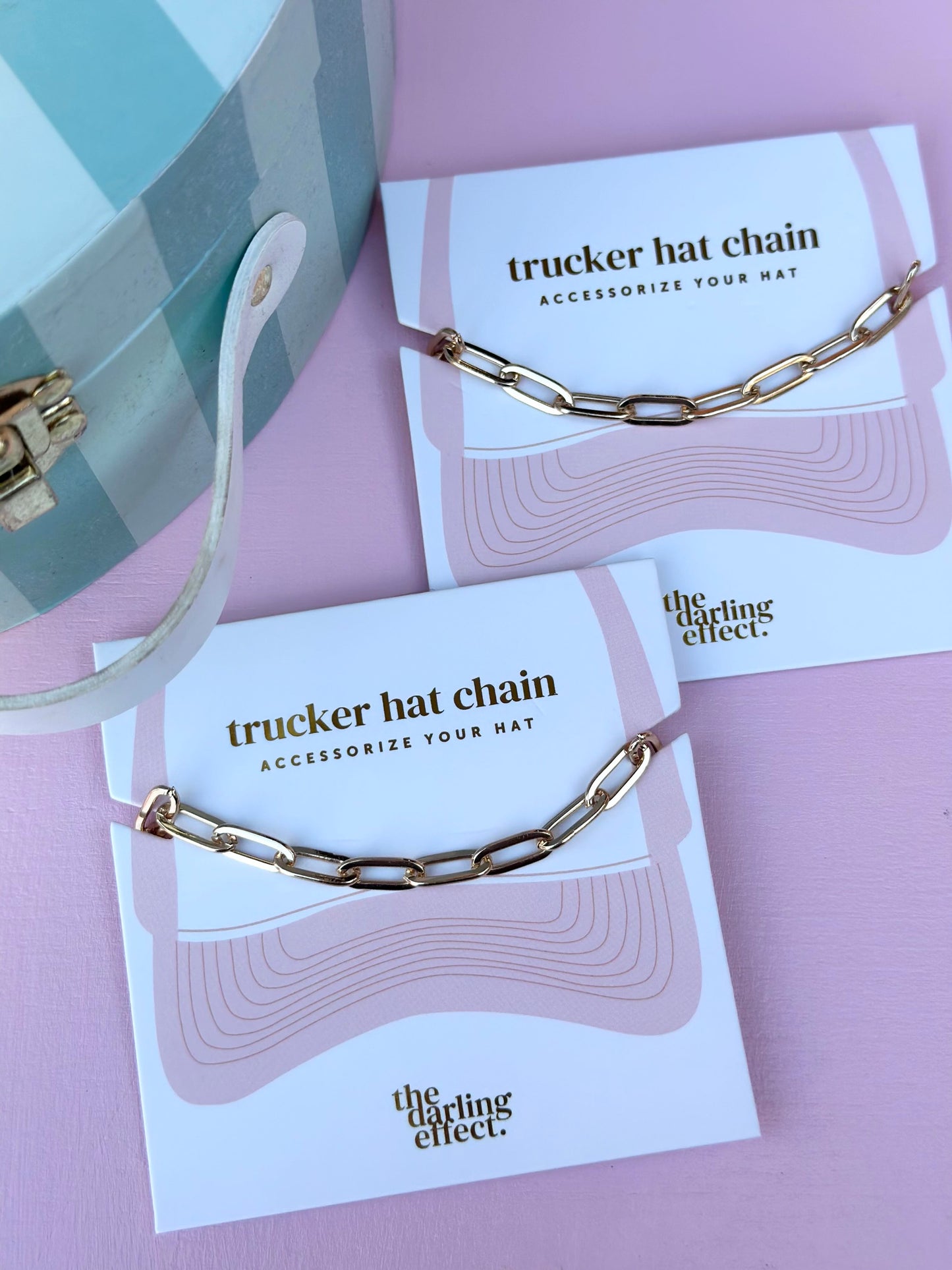 trucker hat chain - paper clip chain