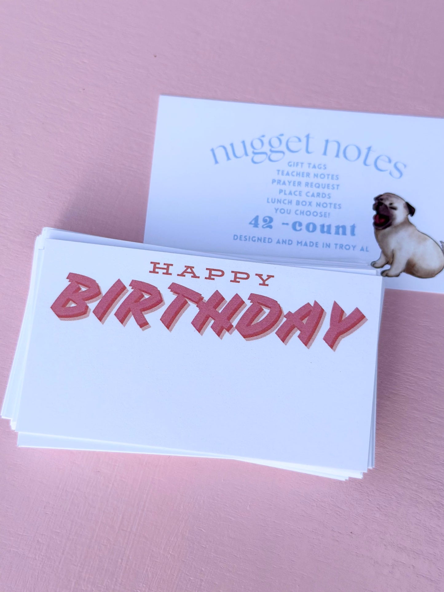 nugget notes - happy birthday