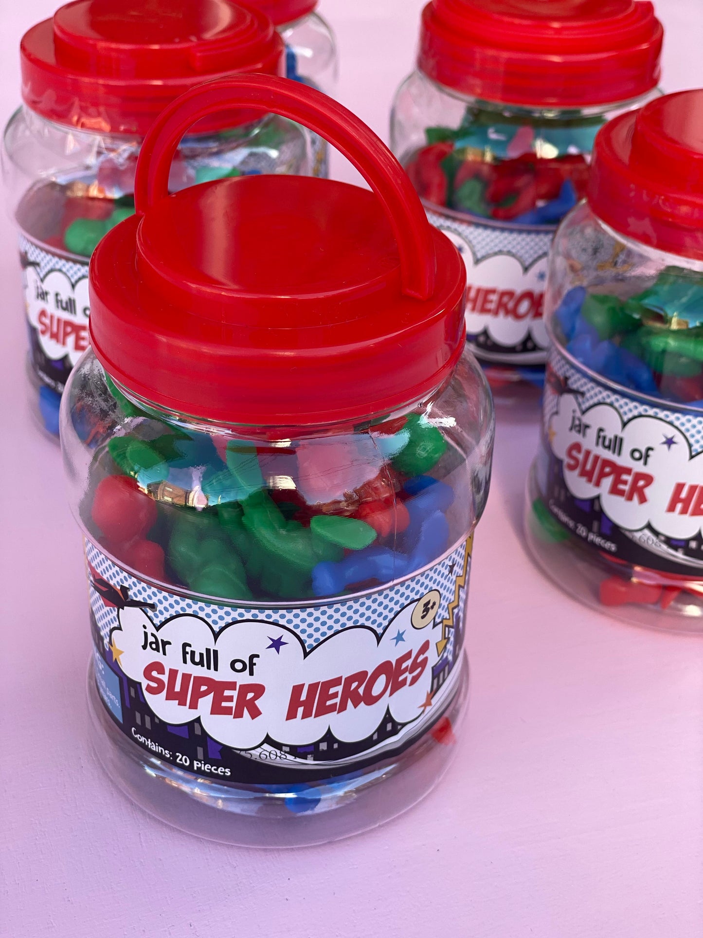 jar full of super heroes