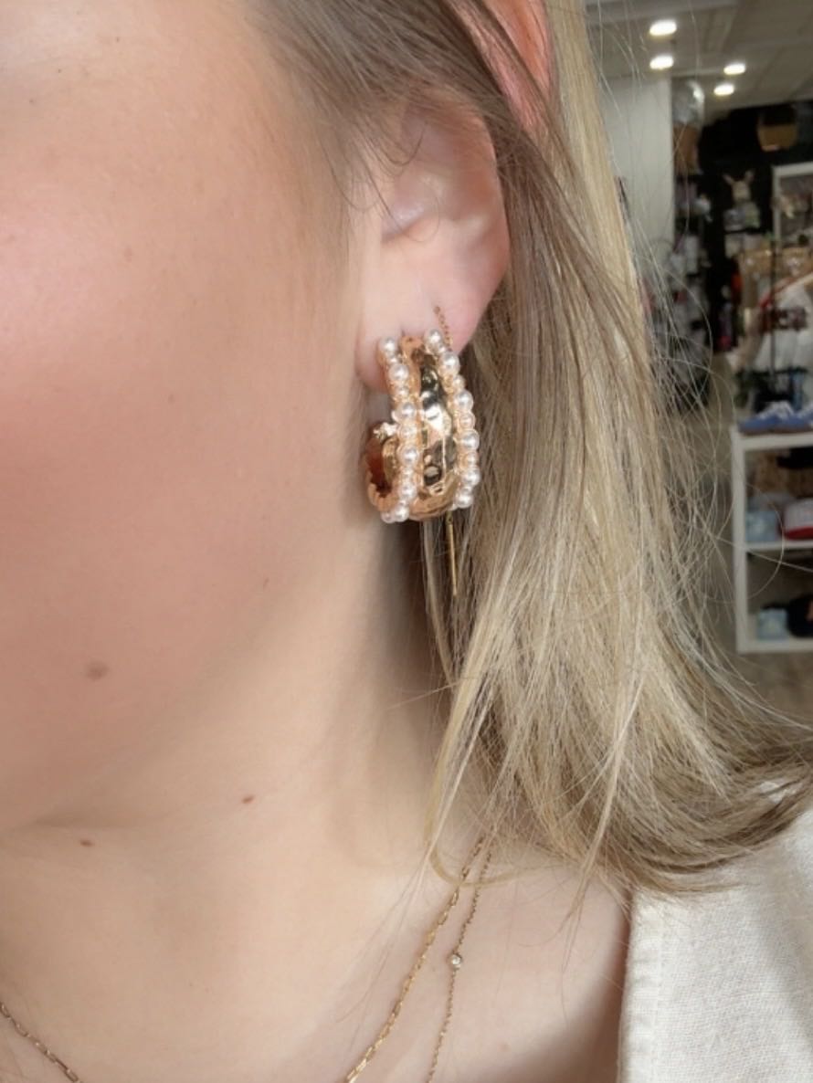 hammered hoop pearl