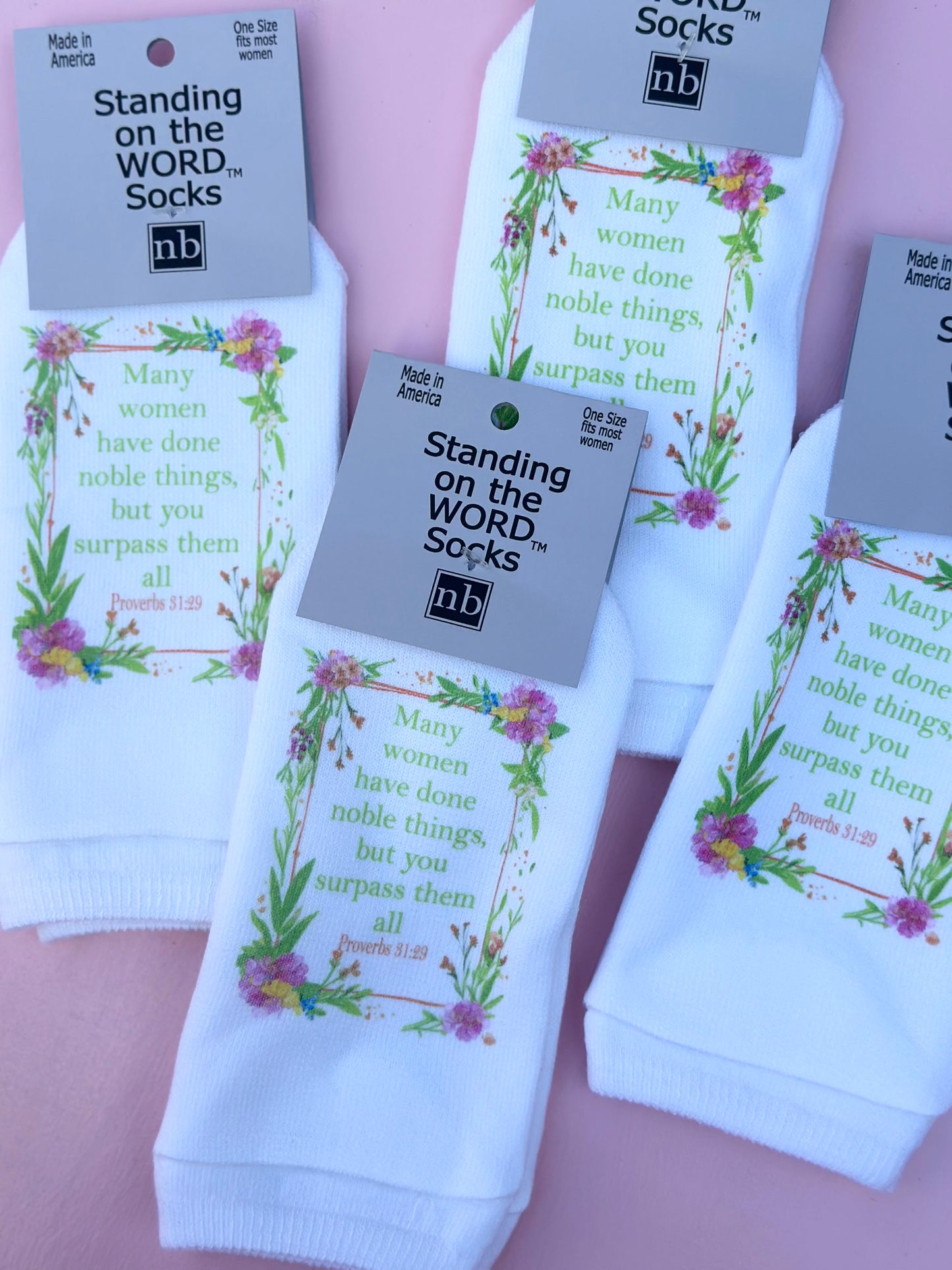 you surpass them all - standing on the word socks