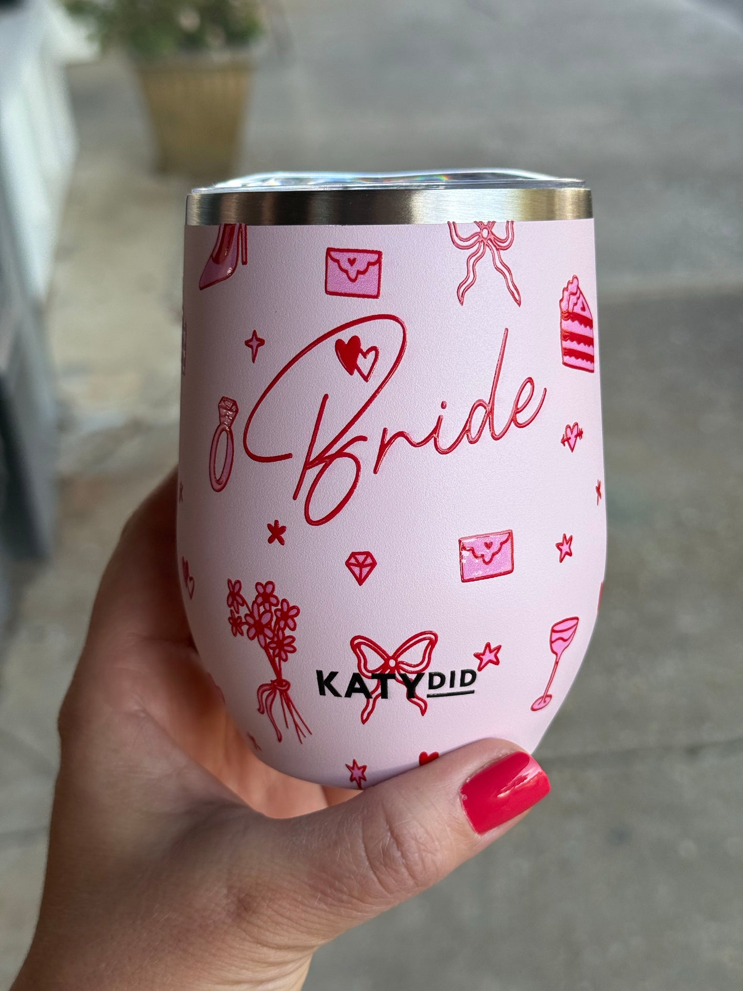cheers to the bride wine tumbler