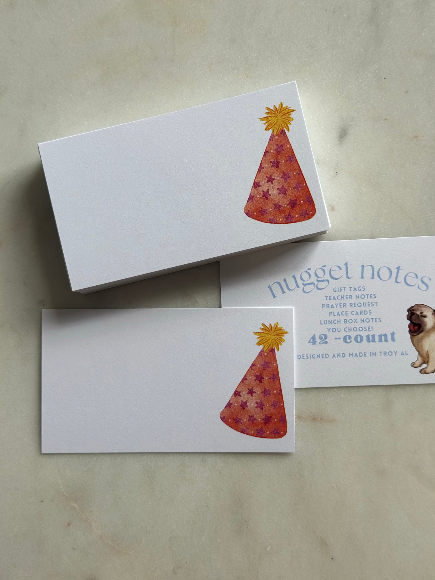 nugget notes - party hat