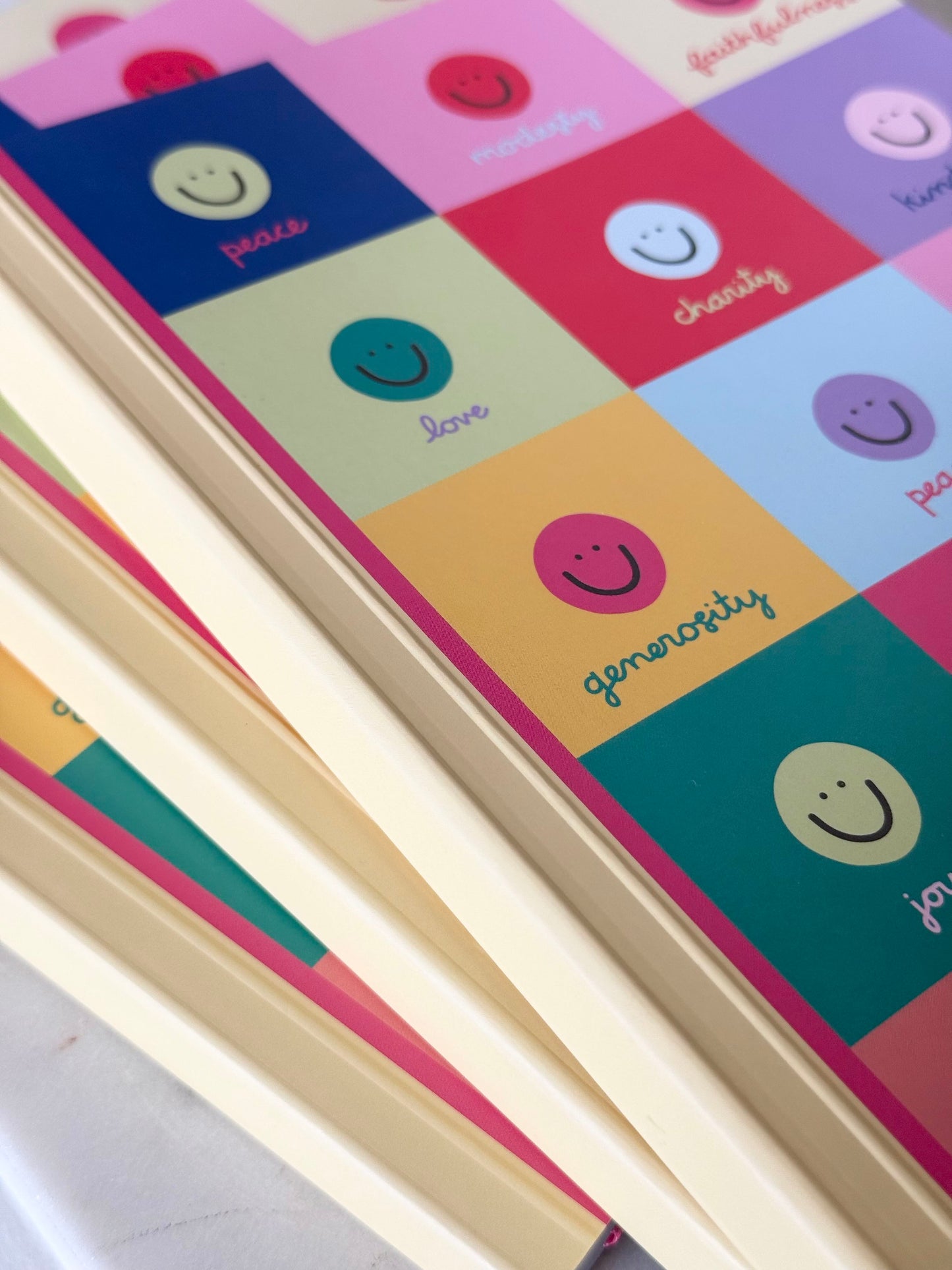 fruit of the spirit smiley faces flex bound journal
