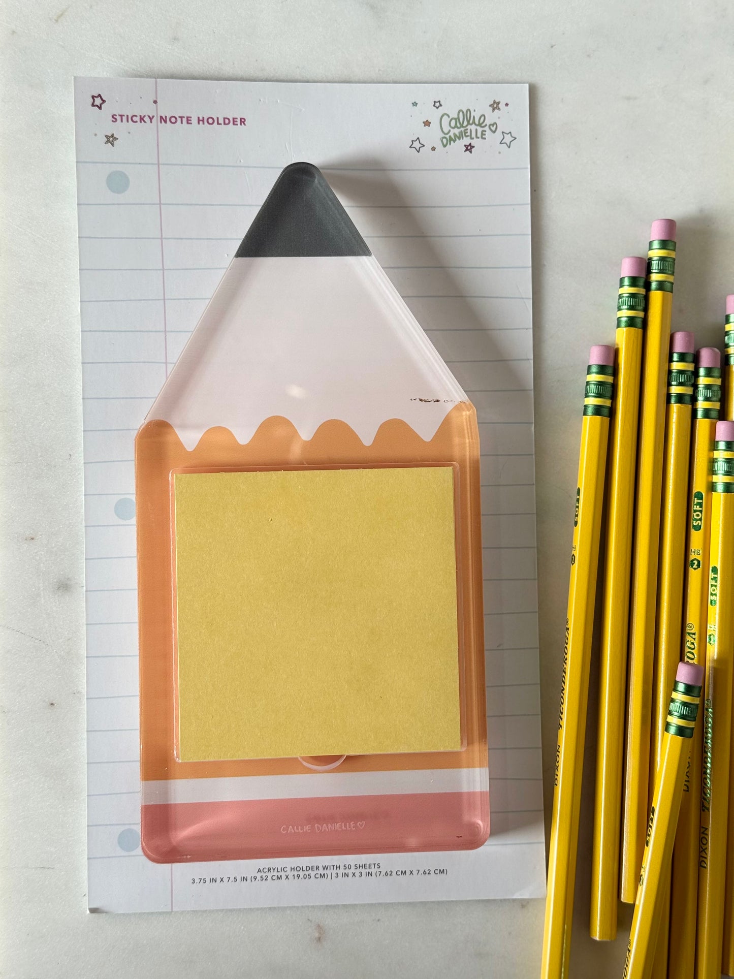 pencil sticky note holder