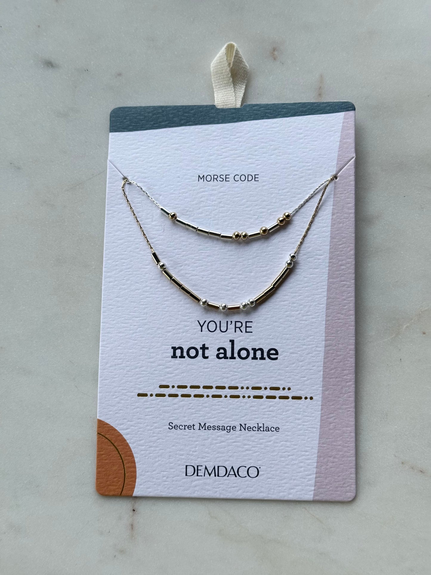 morse code necklace - you're not alone