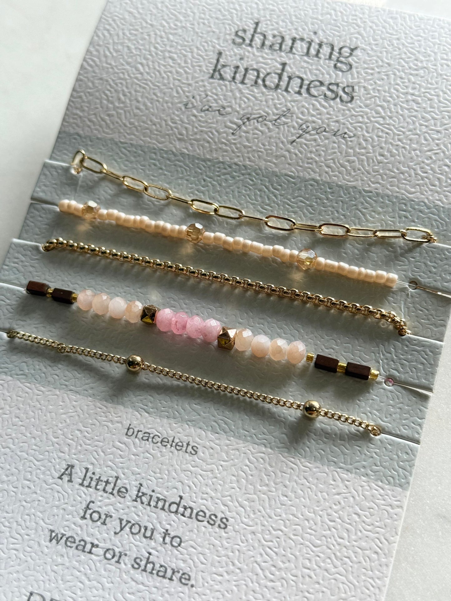 sharing kindness bracelet - set of 5