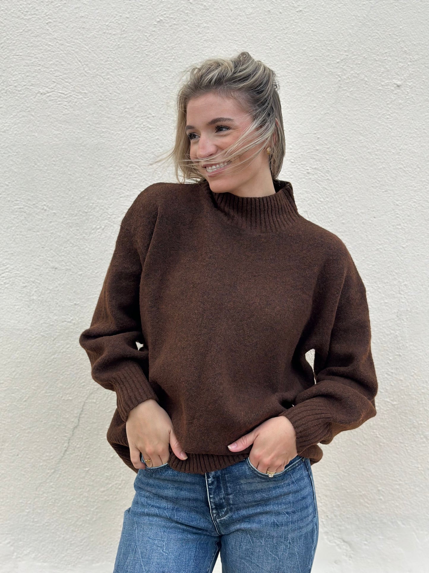 the lucy mock neck sweater