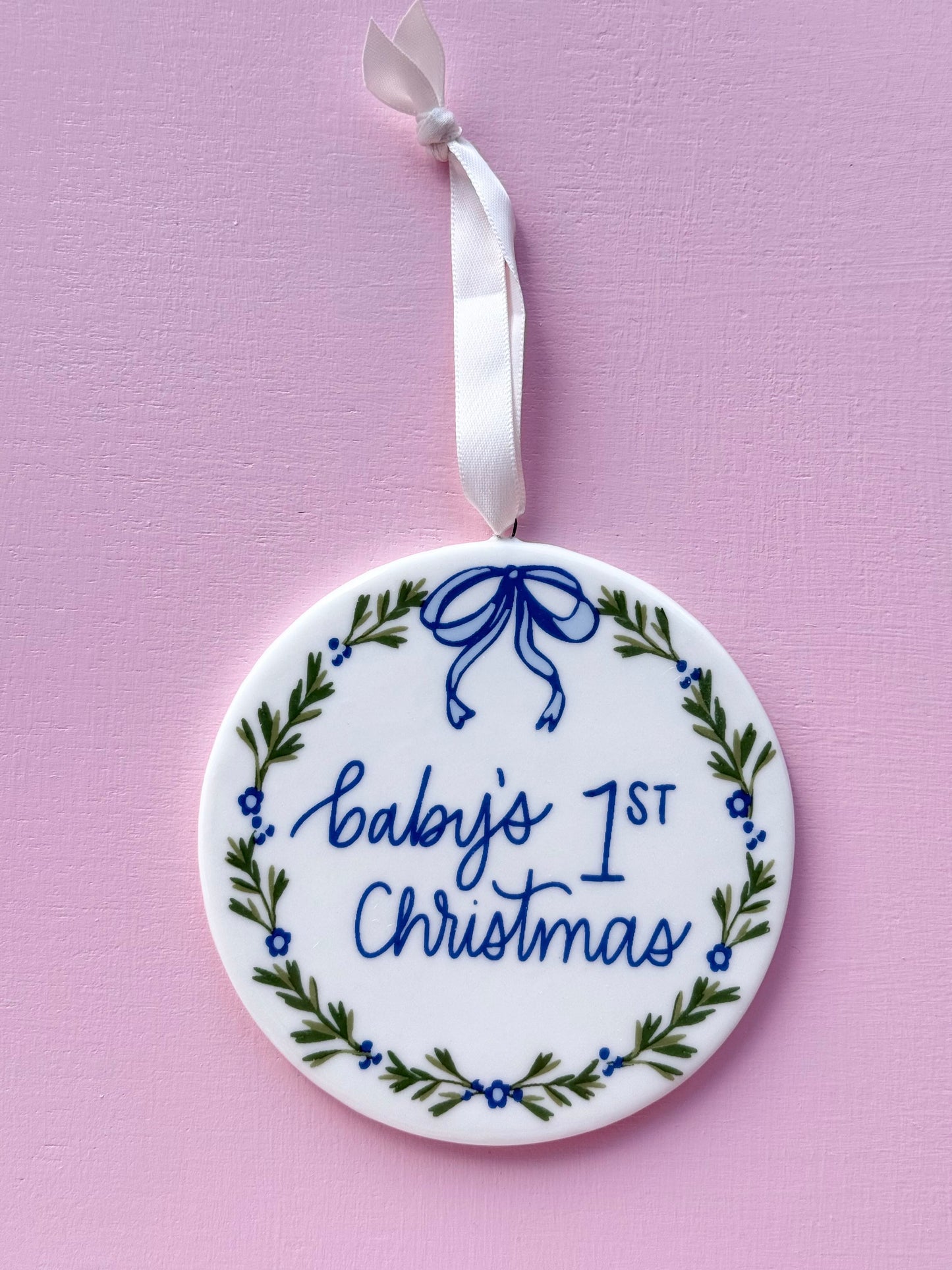baby's first christmas ornament
