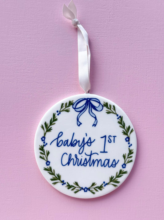 baby's first christmas ornament