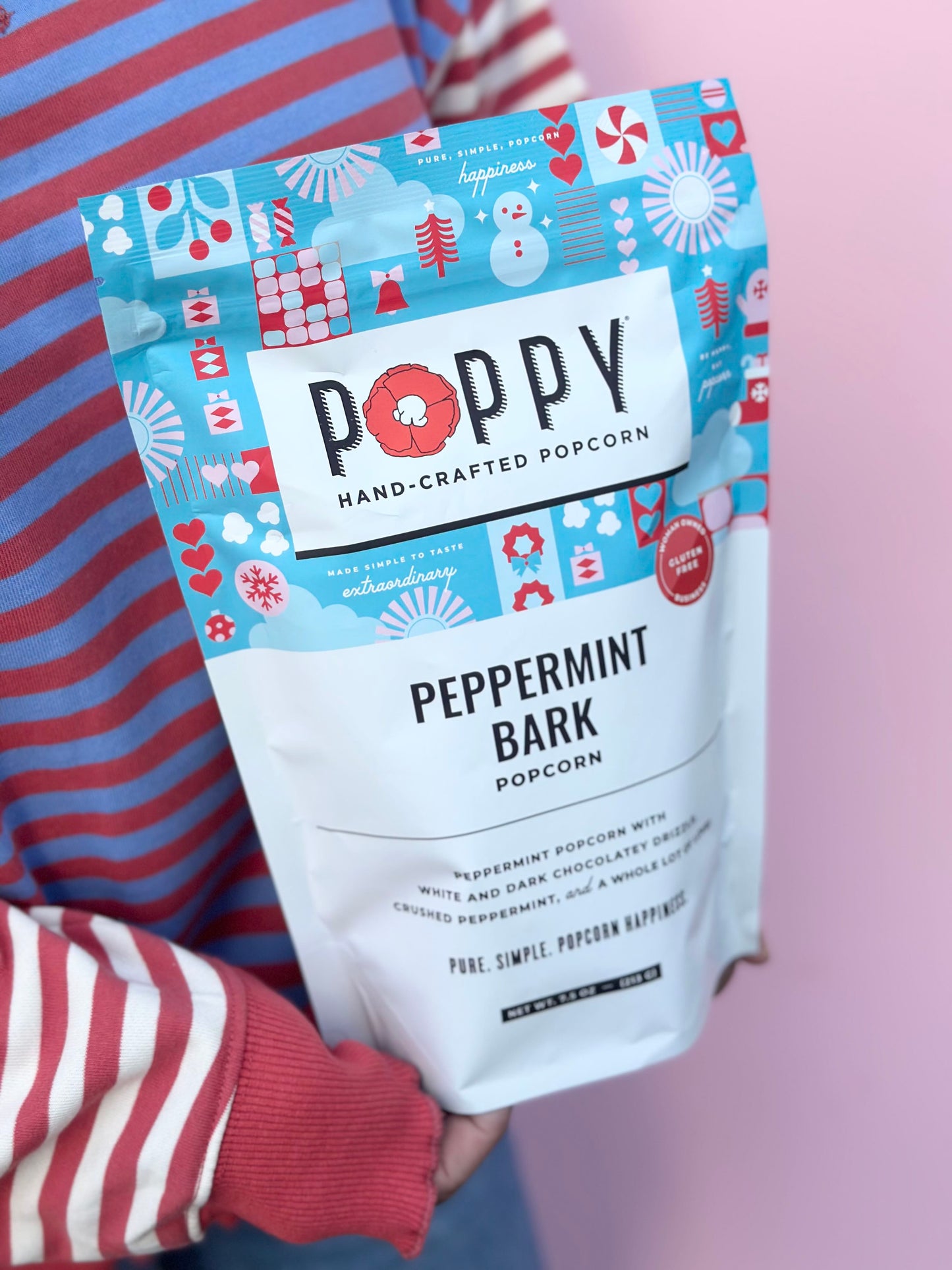 peppermint bark holiday market bag