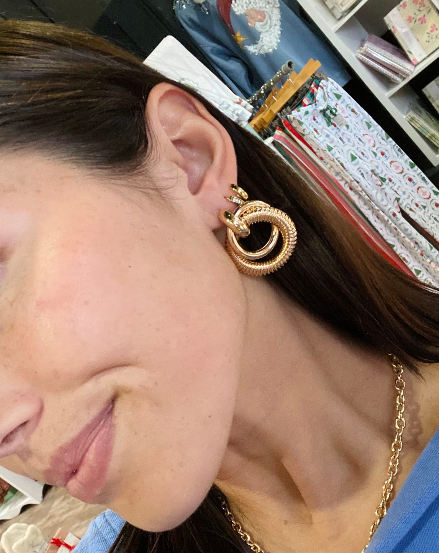 the stunning earrings