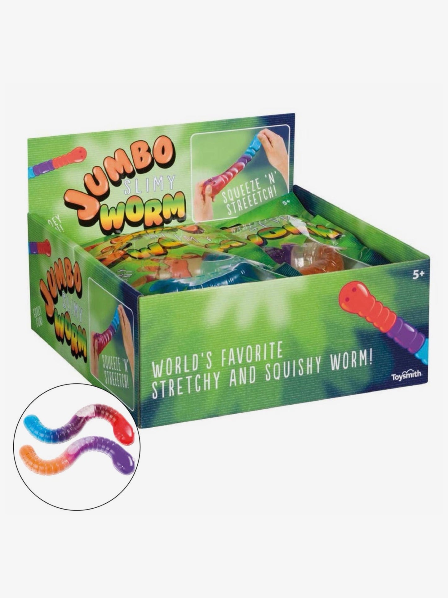 jumbo slimy worm stretchy squishy toy