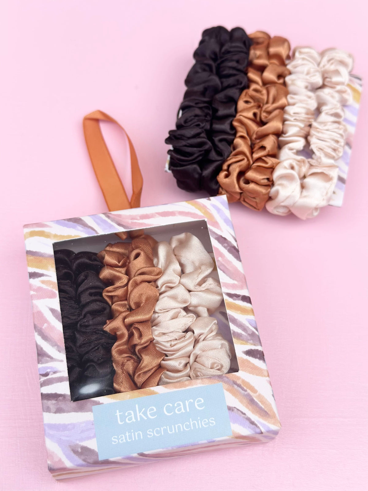 take care satin scrunchies
