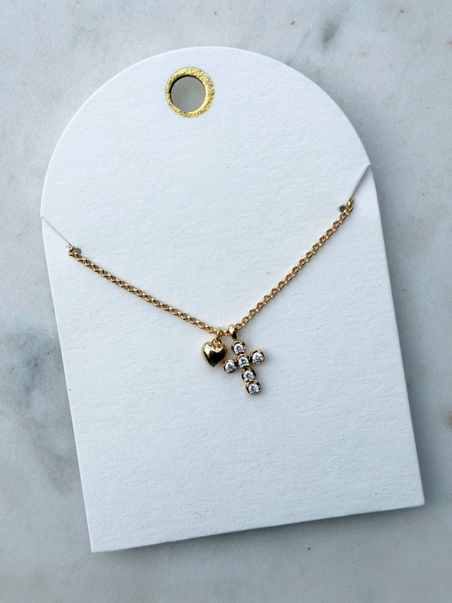 the goldie necklace - love cross