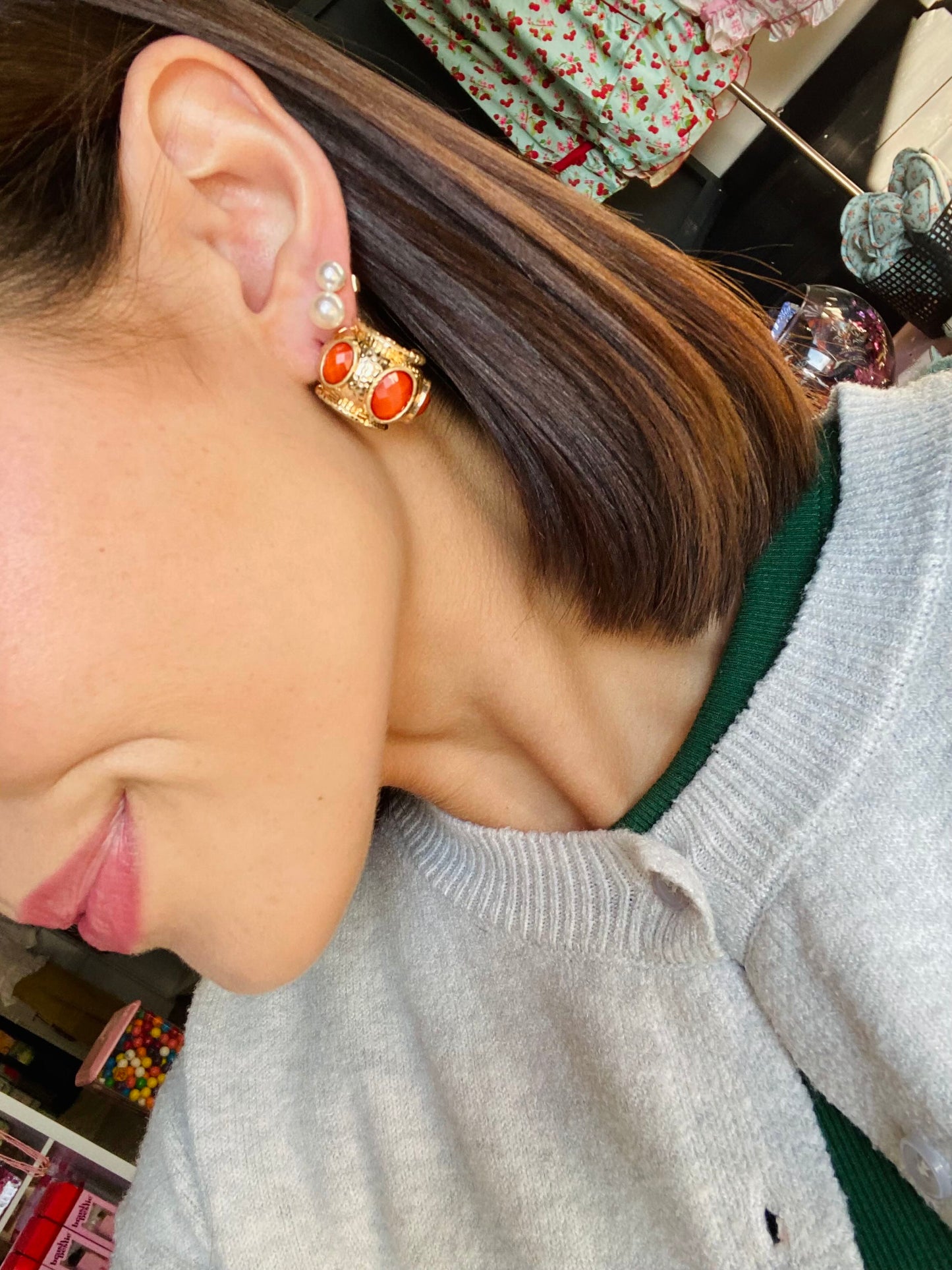the josie earrings- orange