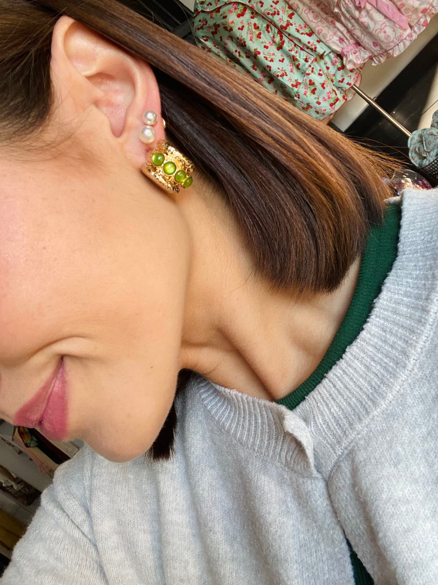 the kelli earrings - green