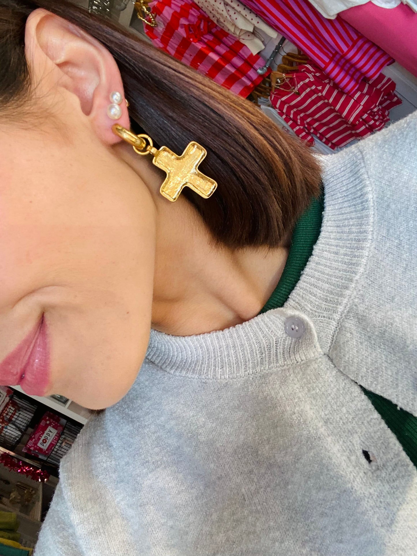 the austin cross earrings