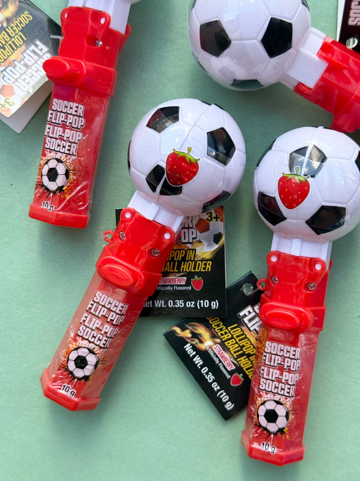 soccer ball lollipop flip pop