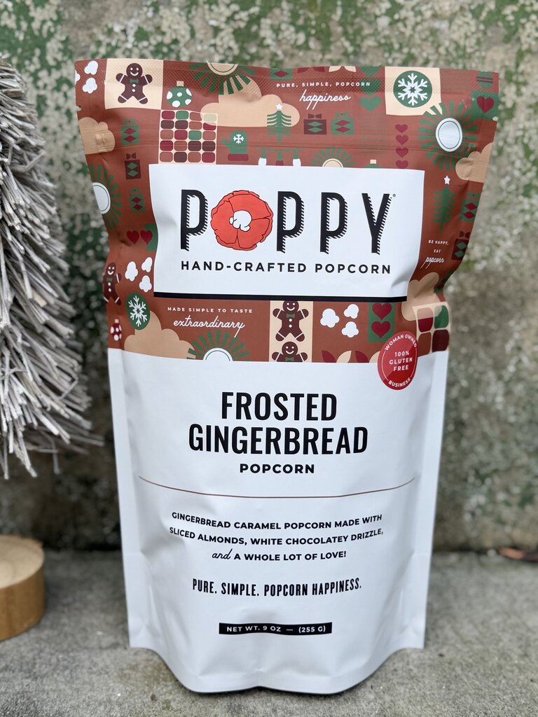 frosted gingerbread poppy popcorn