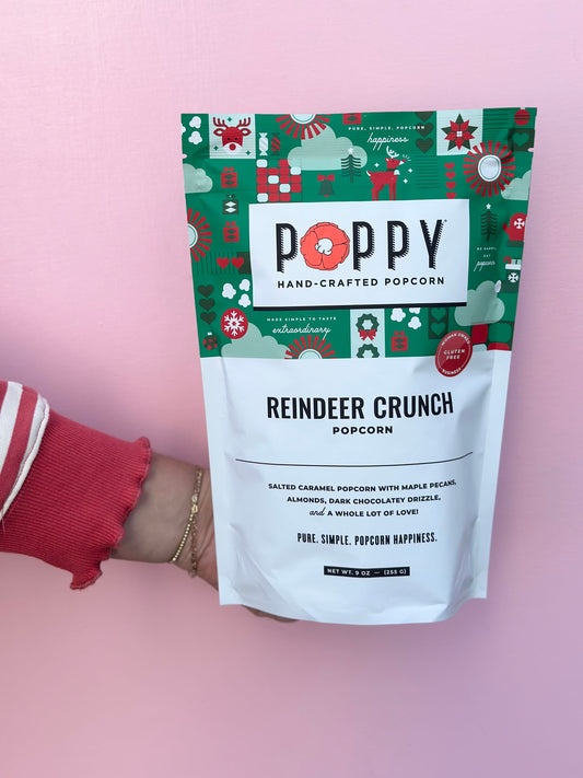 Reindeer crunch holiday market bag