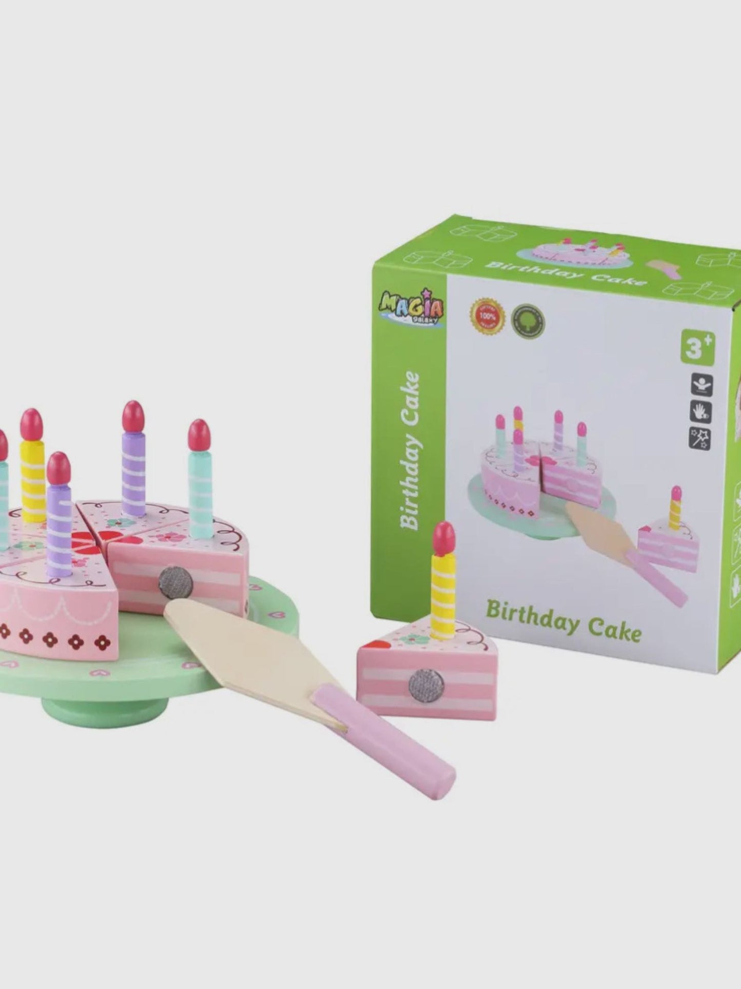 birthday cake wooden slicing game