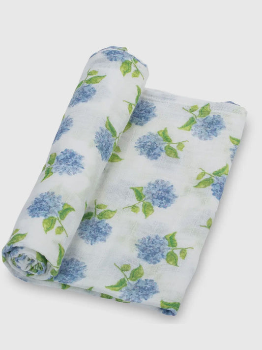 you had me at hydrangea baby swaddle blanket