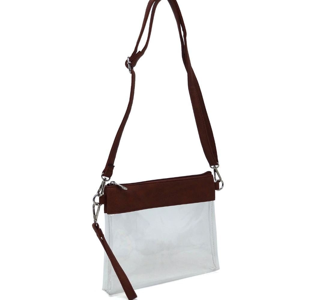 AD200T Game Day Clear Crossbody Bag/Clutch: Silver