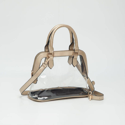 TG10773 Analise Clear Satchel/Crossbody Bag: Gold