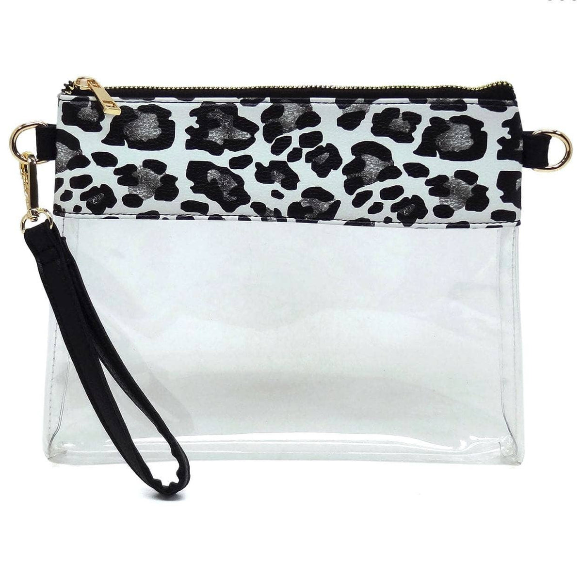 AD200T Game Day Clear Crossbody Bag/Clutch: Silver