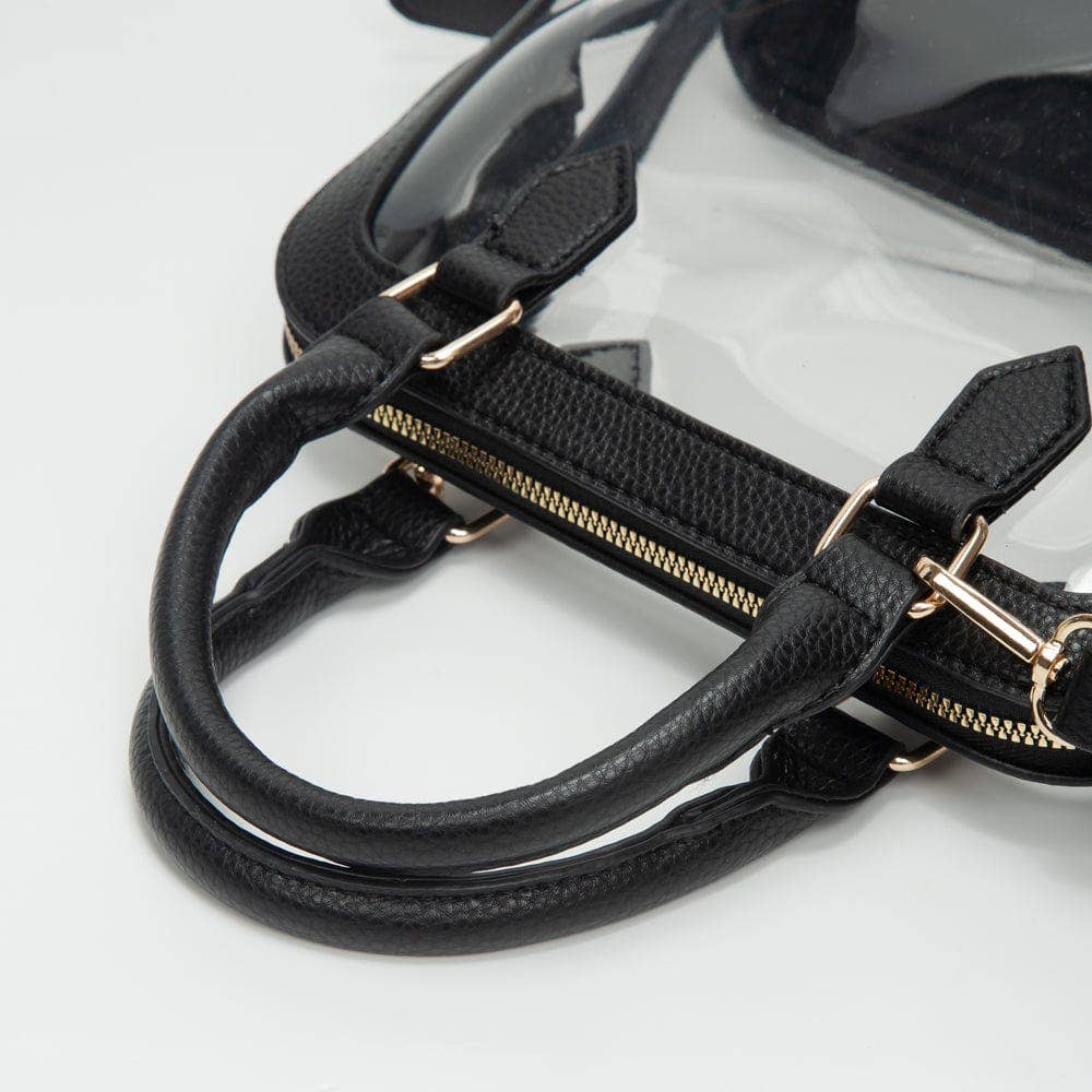 TG10773 Analise Clear Satchel/Crossbody Bag: Silver