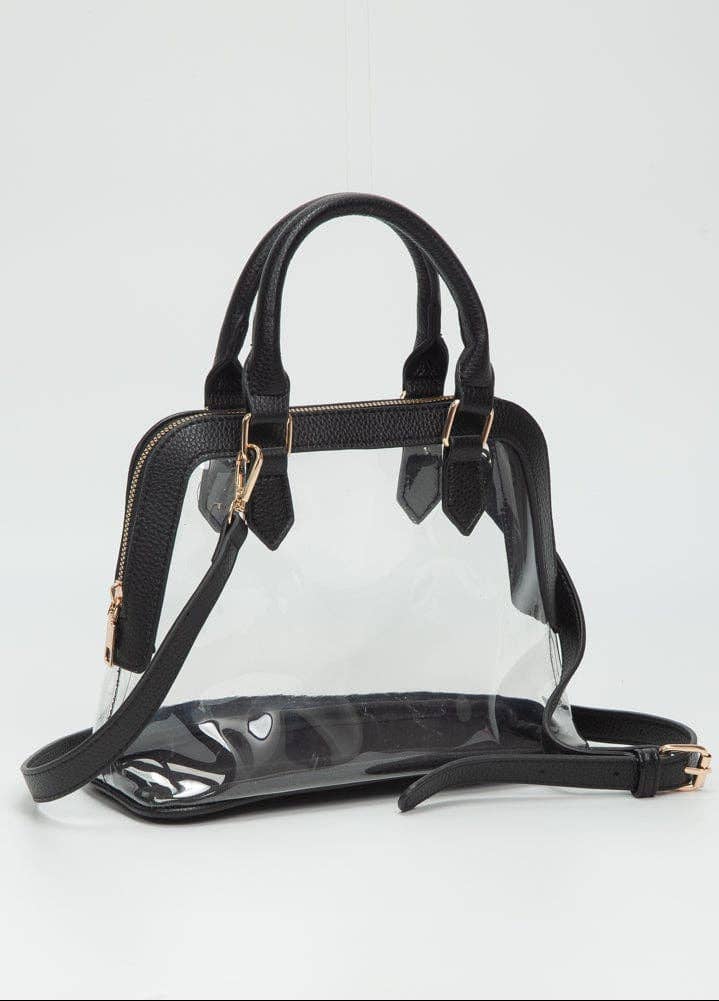 TG10773 Analise Clear Satchel/Crossbody Bag: Silver