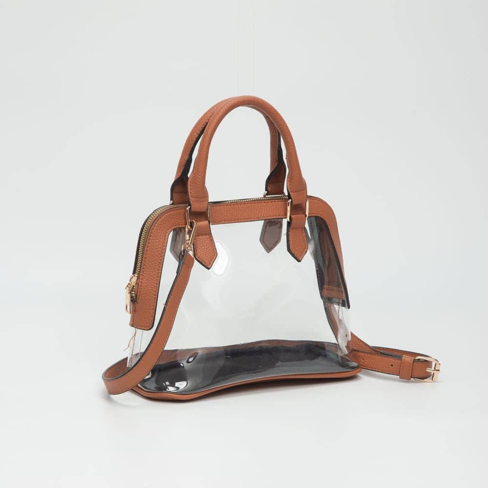 TG10773 Analise Clear Satchel/Crossbody Bag: Tan
