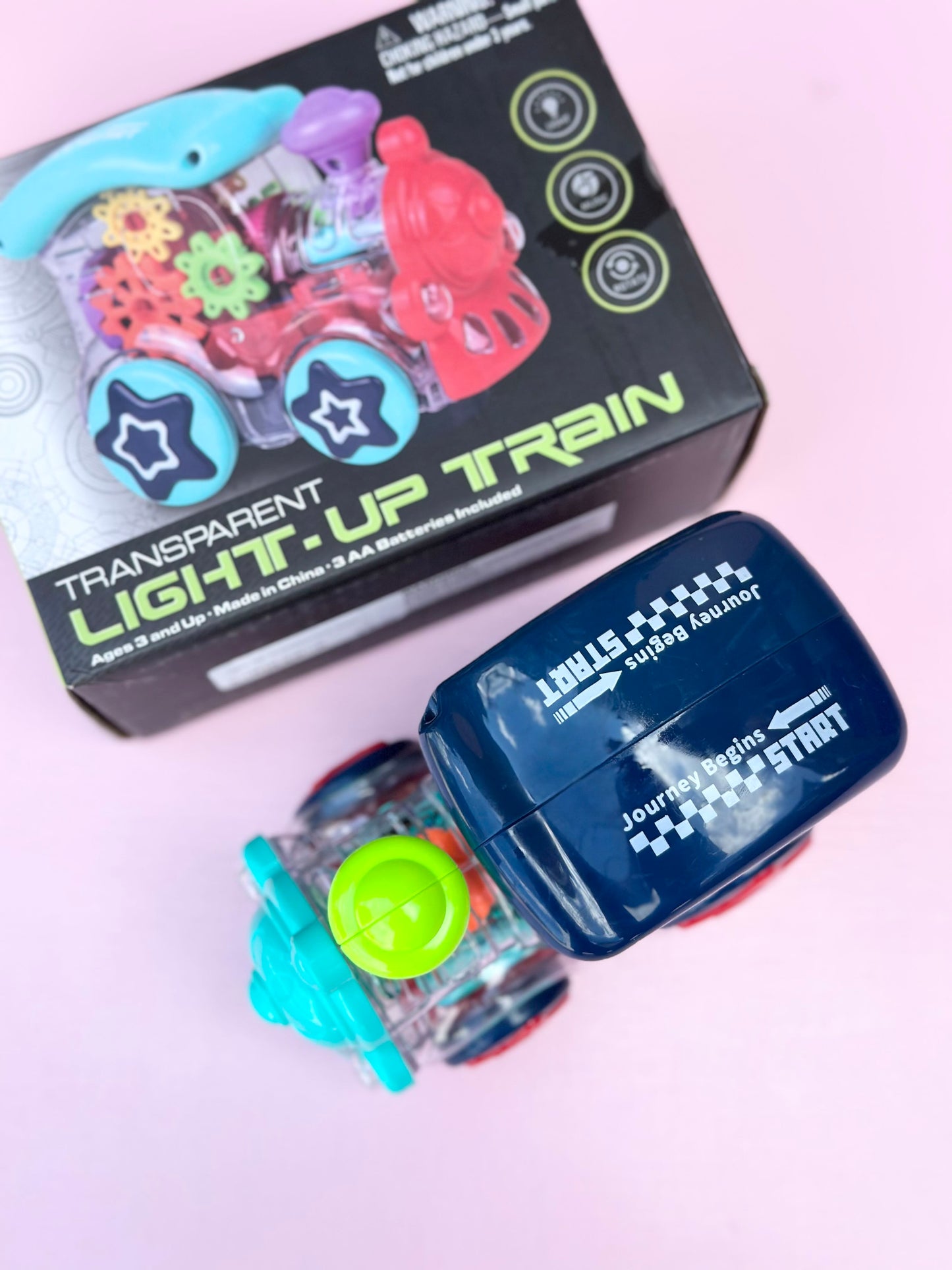 light up transparent train
