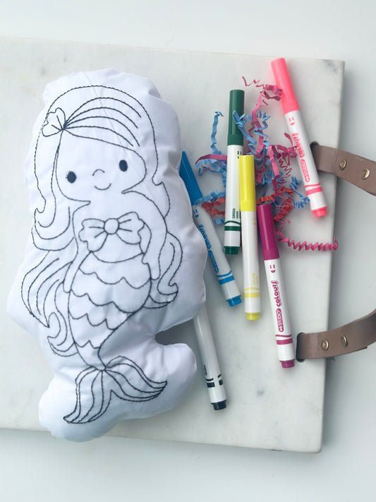 mermaid doodle activity doll