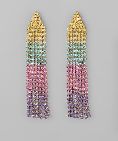 crystal fringe fun earring