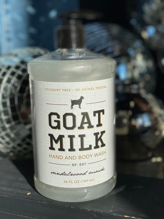 sandalwood musk goat milk liquid soap