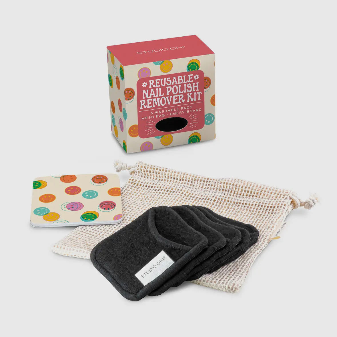 happy vibes reusable nail polish remover kit