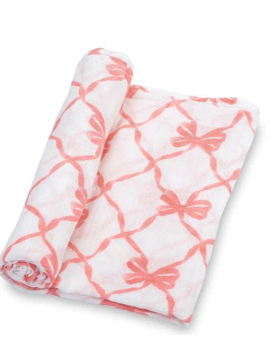 beautiful bows baby swaddle blanket