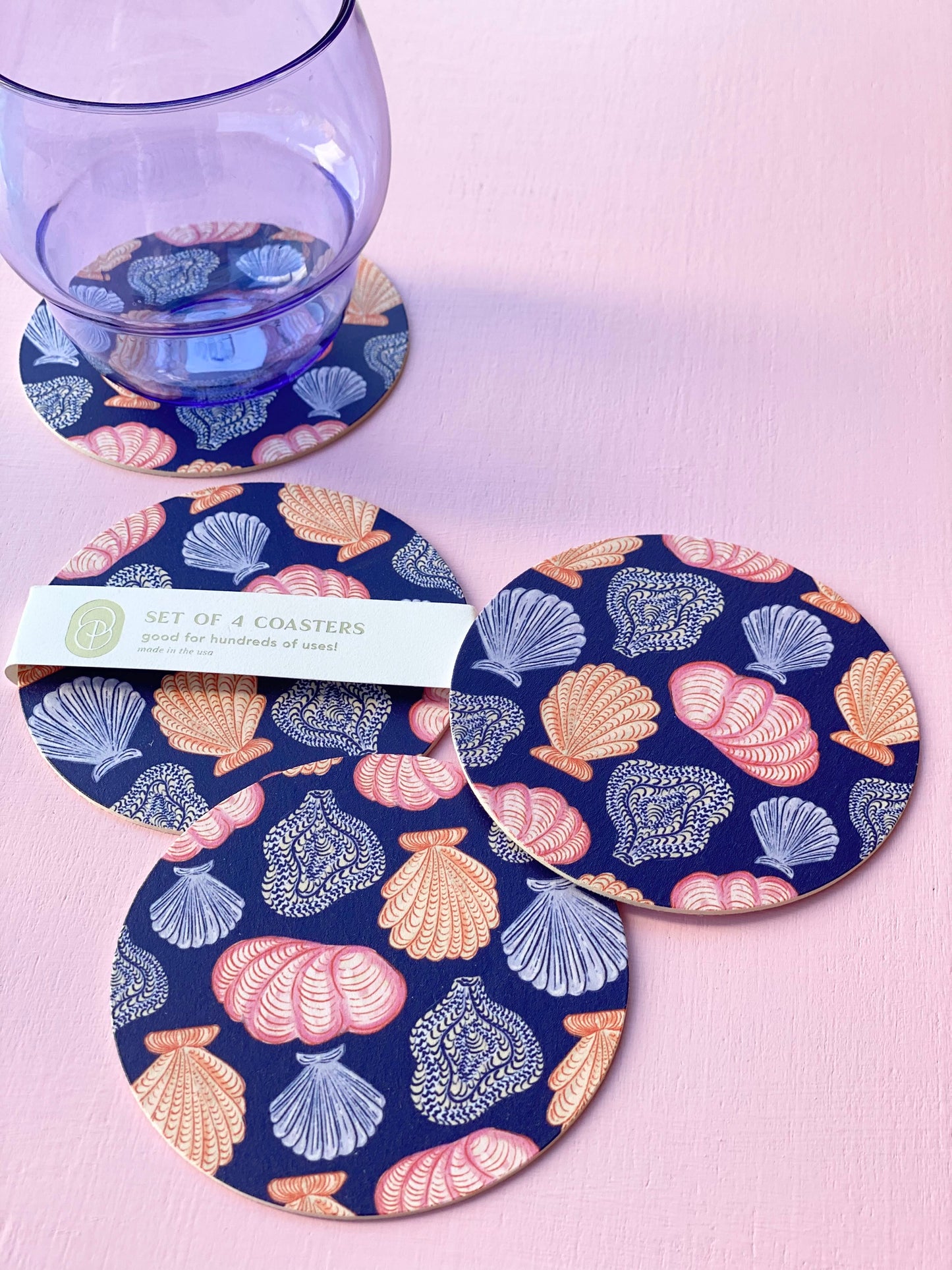 sea shells coaster - set of 4