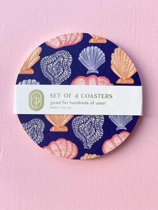 sea shells coaster - set of 4